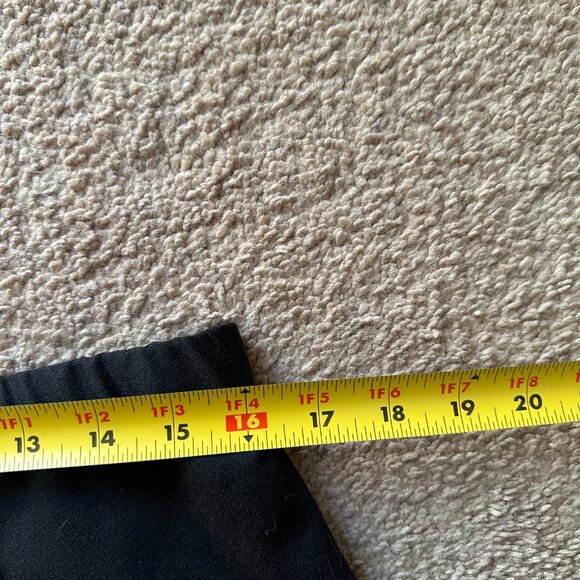 LL Bean Pants Womens 14 (32x30) Vtg USA Wool Black Pleated Front Tapered Leg - Picture 8 of 14